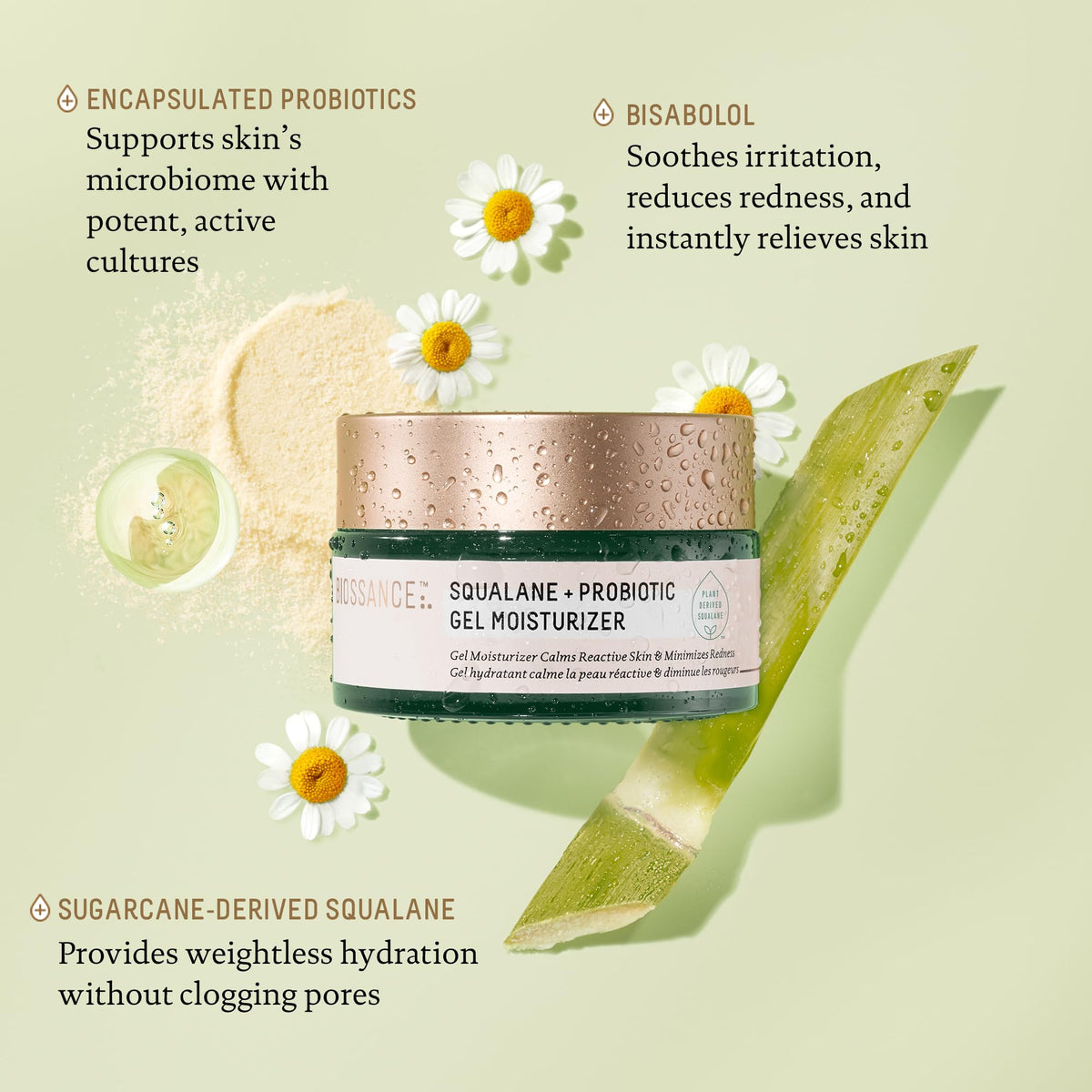 Biossance 1.69 oz size comparison showing travel-friendly convenience benefit