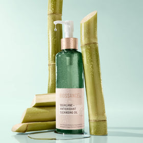 Biossance size comparison 6.7 ounces in hand showing value and travel-friendly bottle benefit