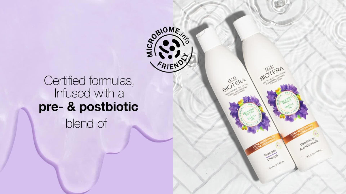 Biotera bottle on bathroom shelf styled for everyday routine