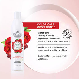 Biotera conditioner back label with directions and ingredient highlights for informed use