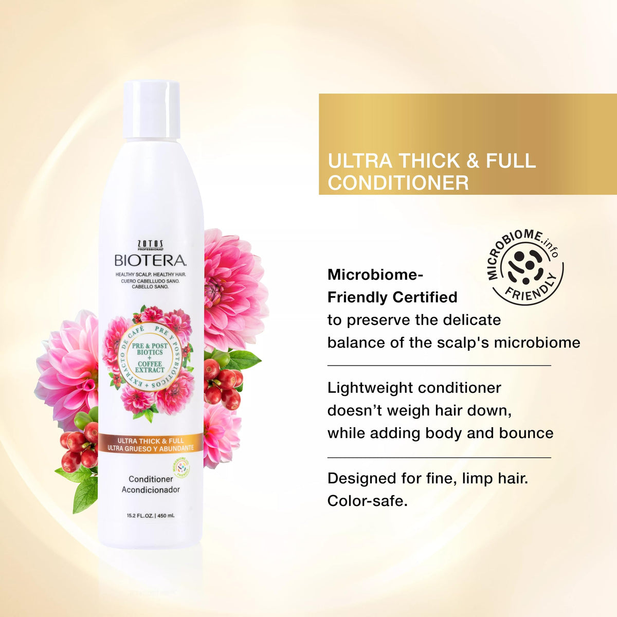 Biotera back label listing ingredients and scalp-friendly benefits