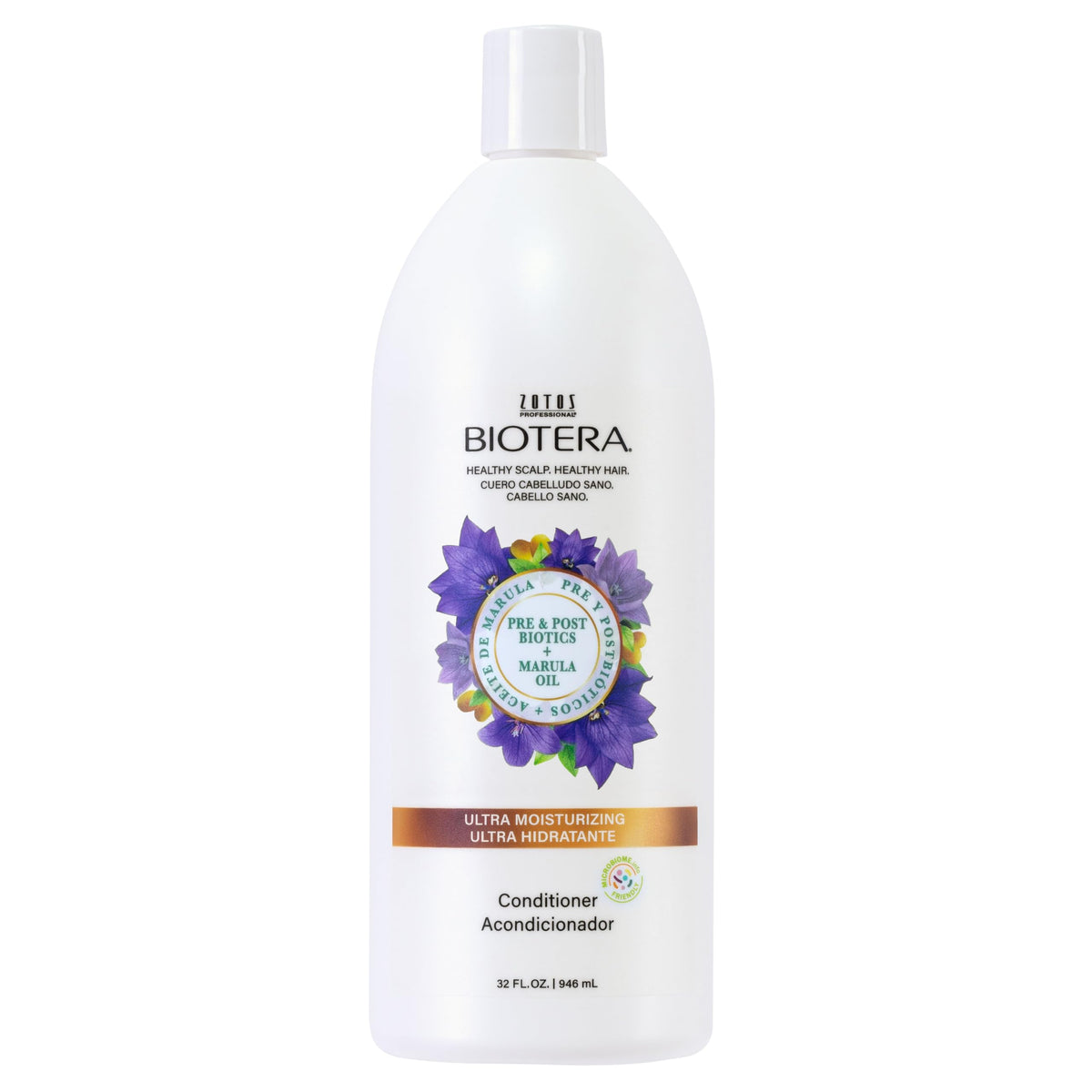 Biotera front packaging of ultra moisturizing conditioner showing 32 fl oz size and benefits
