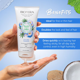 Biotera gelee in hand demonstrating simple application for added volume benefit