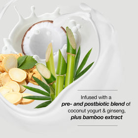 Biotera coconut yogurt and ginseng ingredients promoting scalp balance