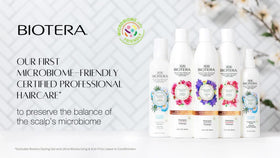 Biotera lifestyle bathroom shelf display suggesting everyday color-care routine