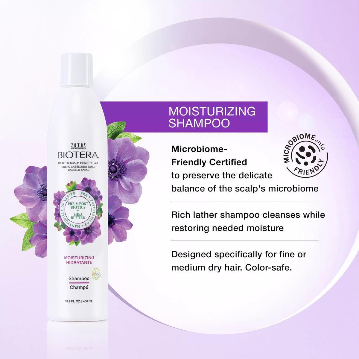 Biotera closeup of pump and label clarifying ingredients benefit