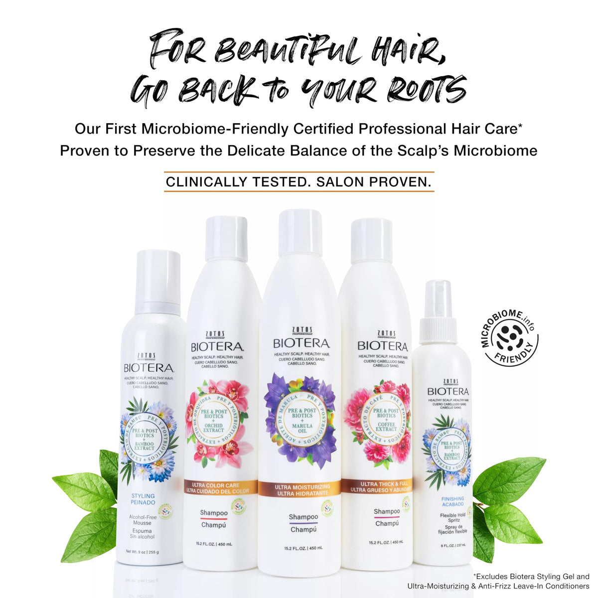 Biotera pump dispensing shampoo texture for gentle cleansing benefit