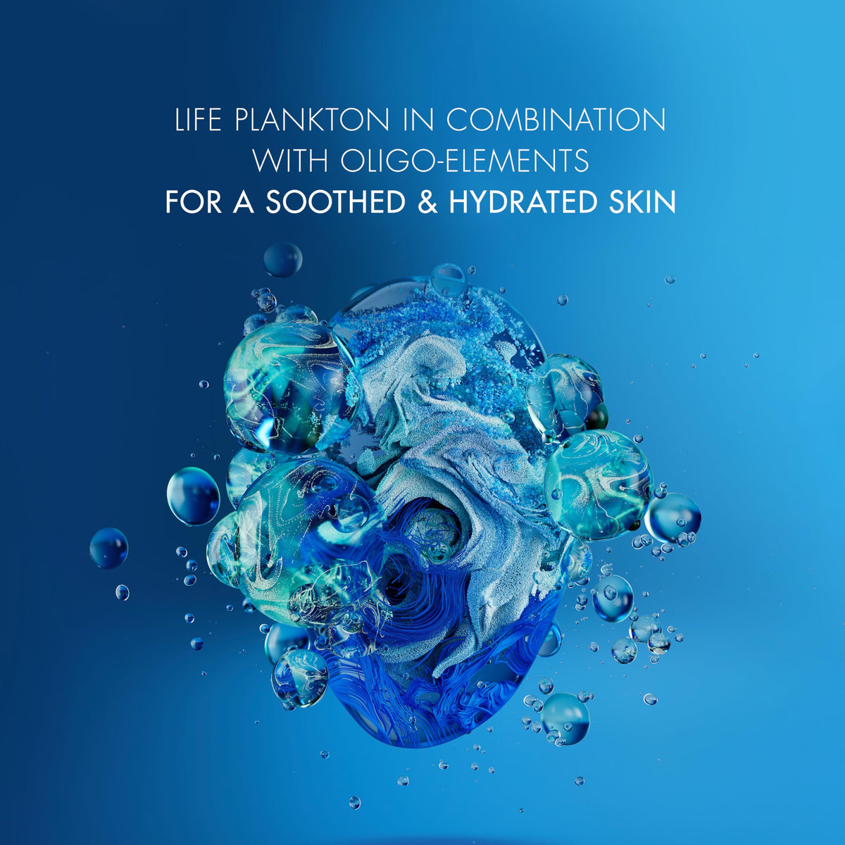 Biotherm Aquapower with Life Plankton visual ingredient, emphasizes soothing component and regenerative aim