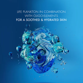 Biotherm Aquapower with Life Plankton visual ingredient, emphasizes soothing component and regenerative aim