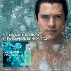 Biotherm close-up of water-gel texture emphasizing lightweight smooth hydration