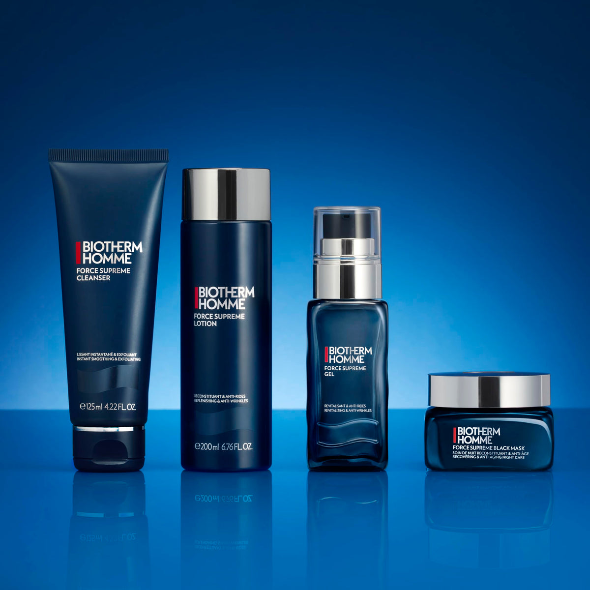 Biotherm Force Supreme in bathroom routine illustrating daily anti-aging use