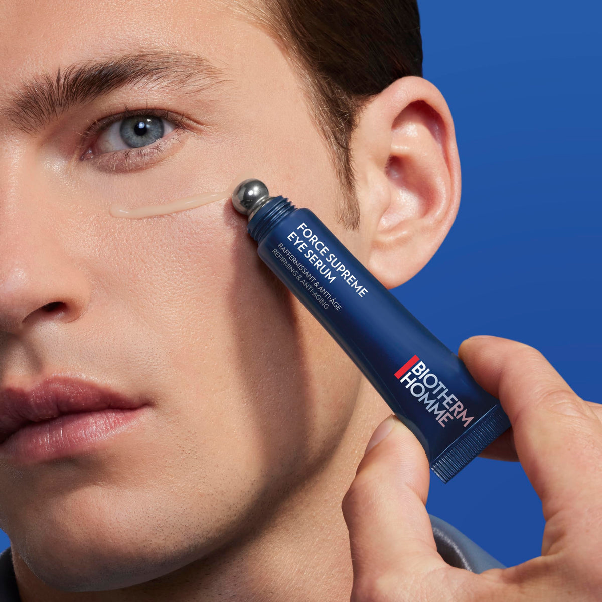 Biotherm Homme tube beside ruler for 15ml scale, compact and portable