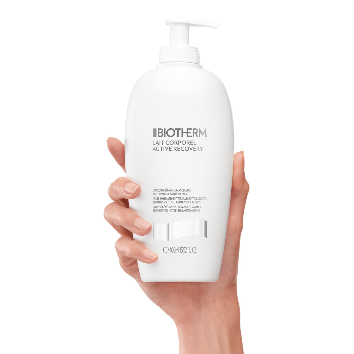 Biotherm lifestyle bathroom shelf scene conveying daily self-care benefit