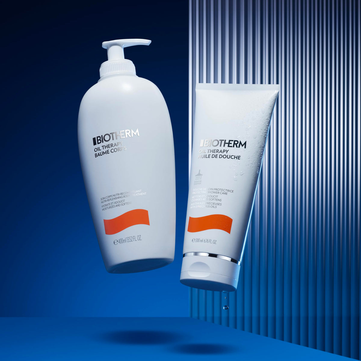 Biotherm on bathroom shelf in lifestyle scene suggesting daily self-care ritual