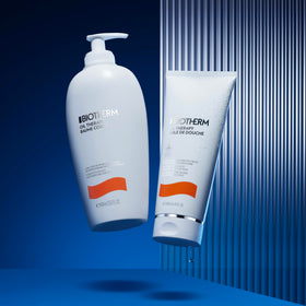 Biotherm on bathroom shelf in lifestyle scene suggesting daily self-care ritual