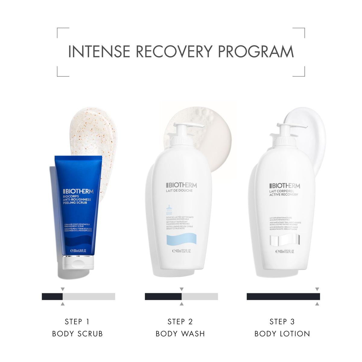 Biotherm size comparison with hand to show 400ml scale and portability
