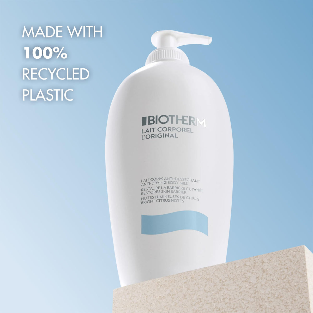 Biotherm skin before and after showing softer smoother skin benefit
