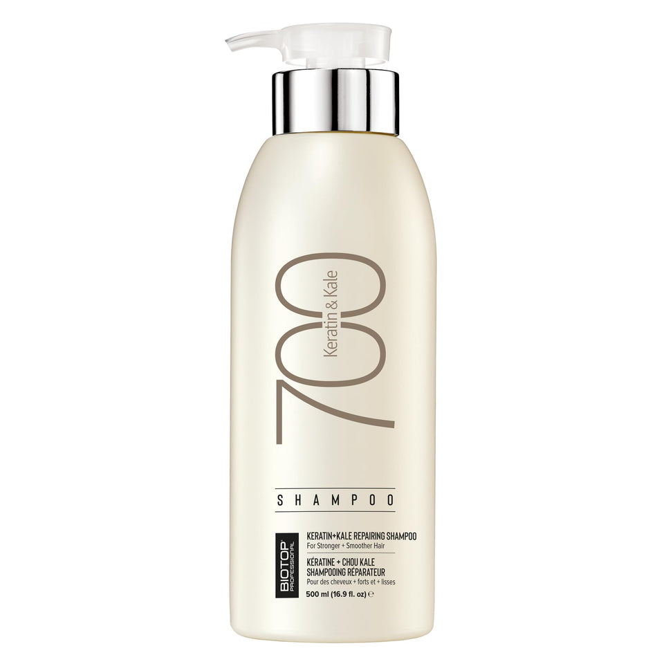 Biotop Professional front bottle view showing keratin formula benefit