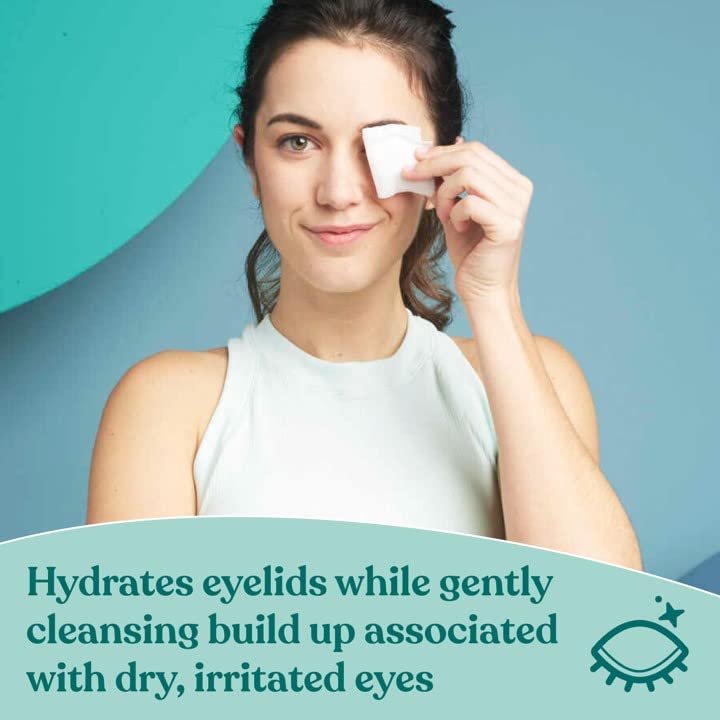 Biotrue cleansing wipe removing eyelid debris for comfort