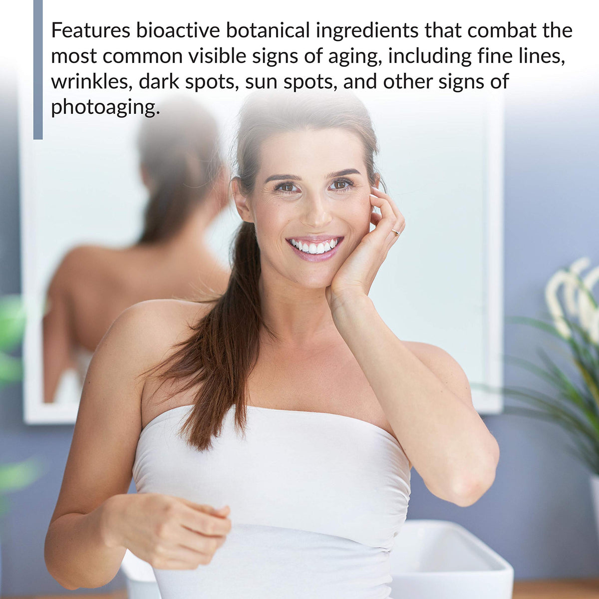 Product staged on bathroom vanity illustrating daily routine use and aesthetic appeal
