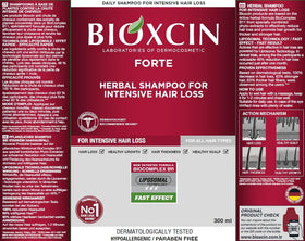 BIOXCIN bottle size scale next to hand showing true 300ml volume benefit