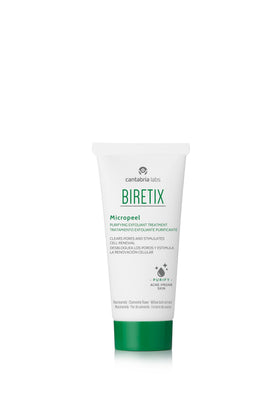 Applying Biretix Micropeel on face with cotton pad, precise application and controlled exfoliation benefit
