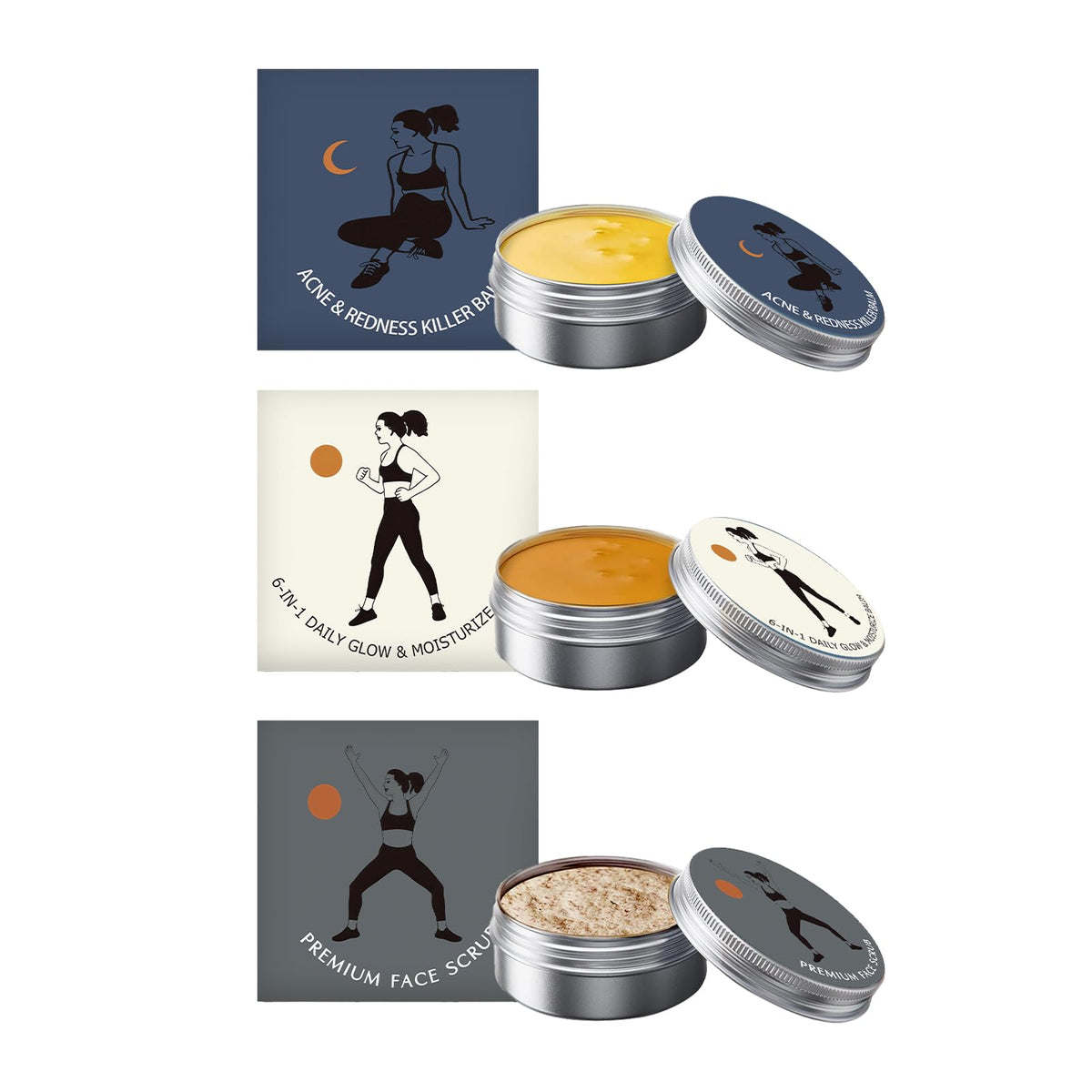 Birunwer front packaging showing complete acne set and clear regimen benefits