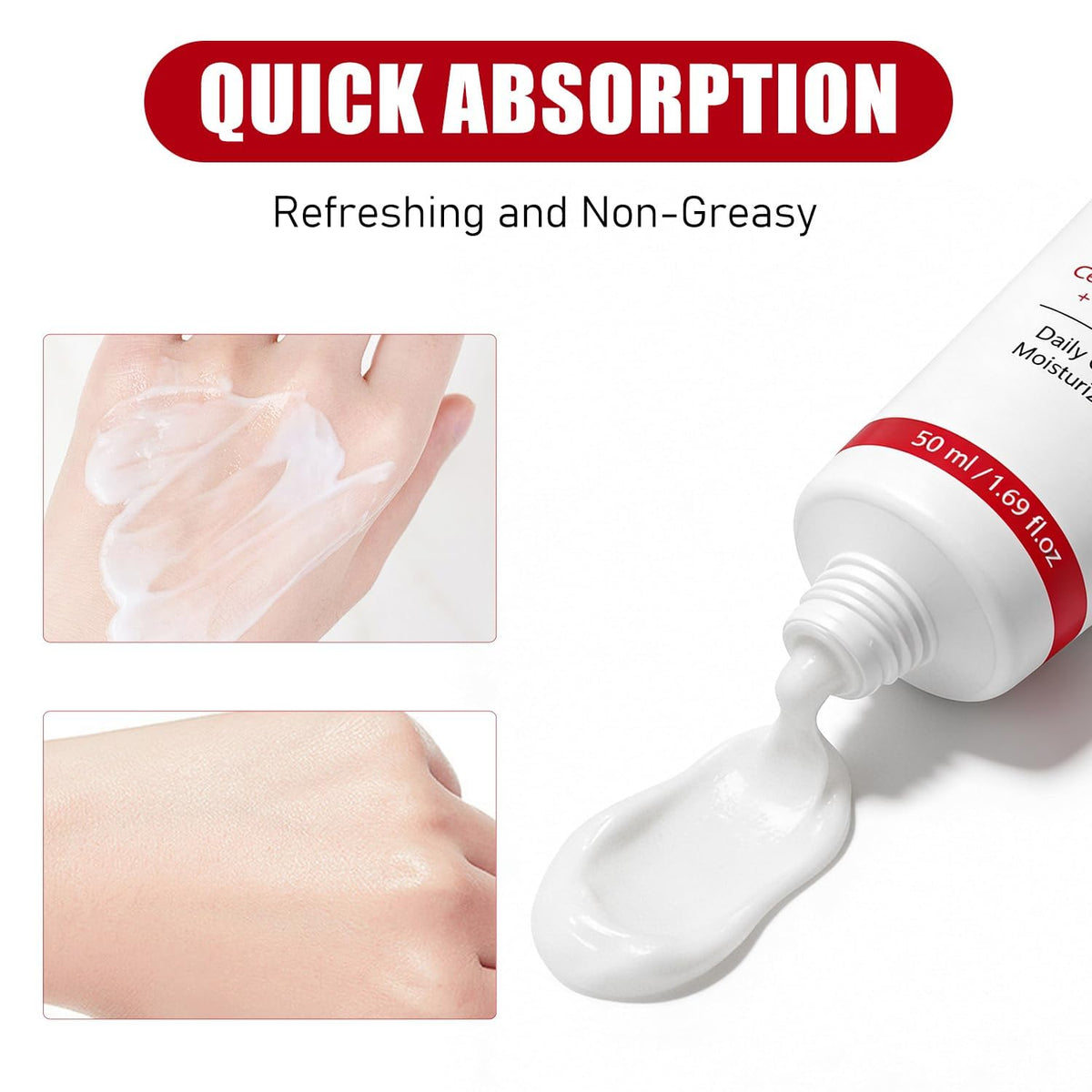 Birunwer Koriderm open jar texture showing lightweight cream that absorbs quickly for smooth skin