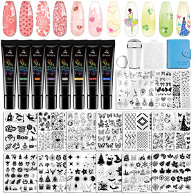 Biutee front packaging showing full 15-piece nail stamping kit and organization benefits
