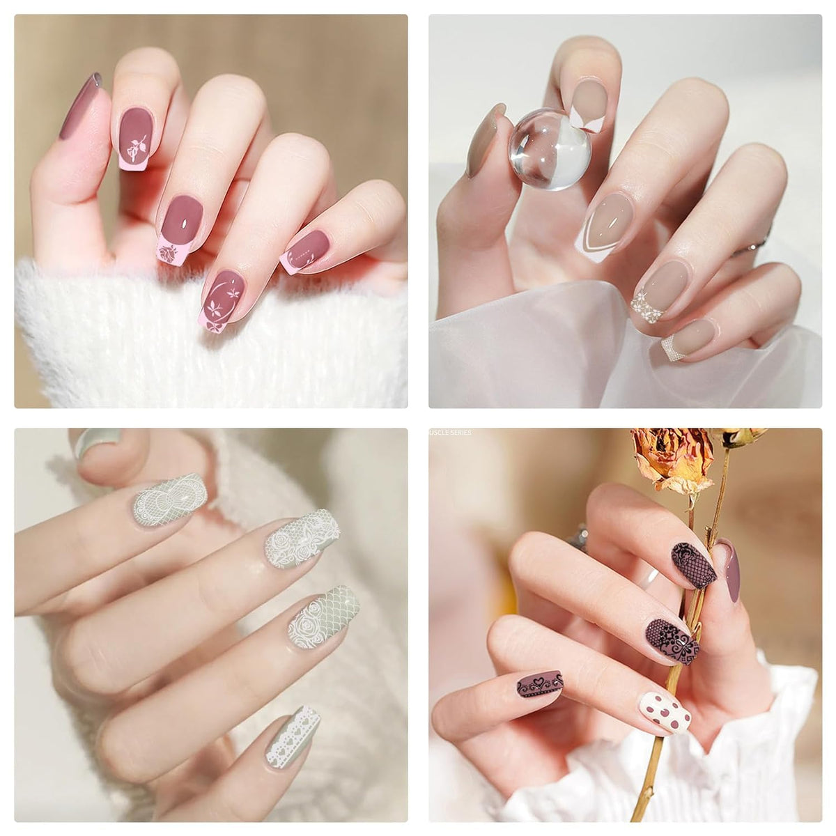 Biutee close-up of nail transfer showing sharp stamped design and professional finish