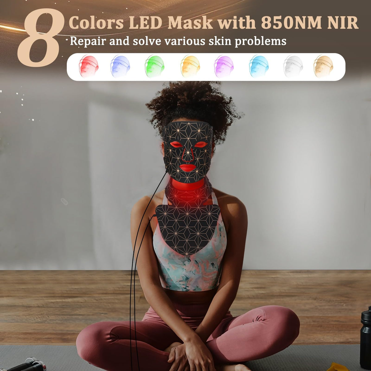 biuufish mask covering neck and shoulders showing versatile treatment benefit