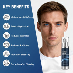 BIWQTY applying cream to facial skin for hydration and post-shave comfort