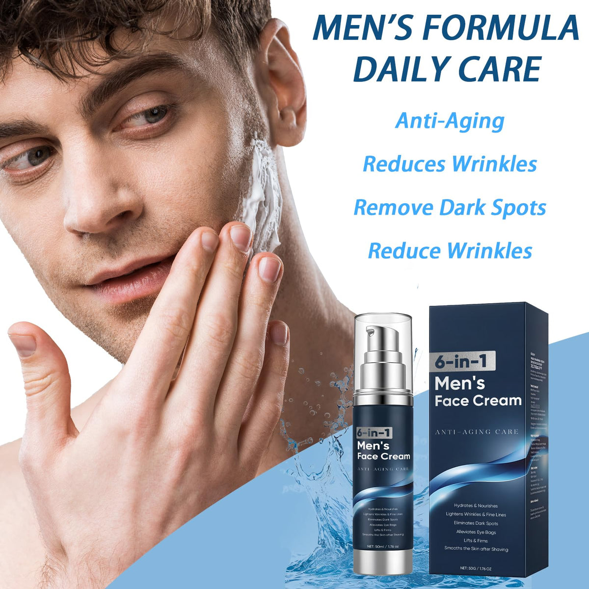 BIWQTY applying eye-area cream to reduce puffiness and dark circles