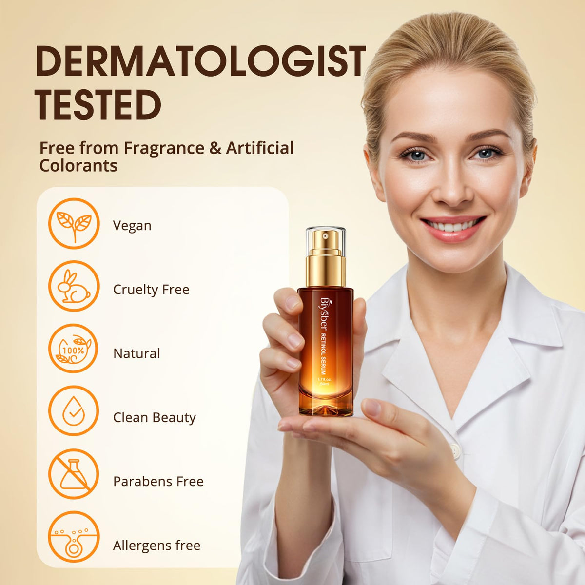 BIYSBER applying serum to neck and jawline to improve firmness appearance