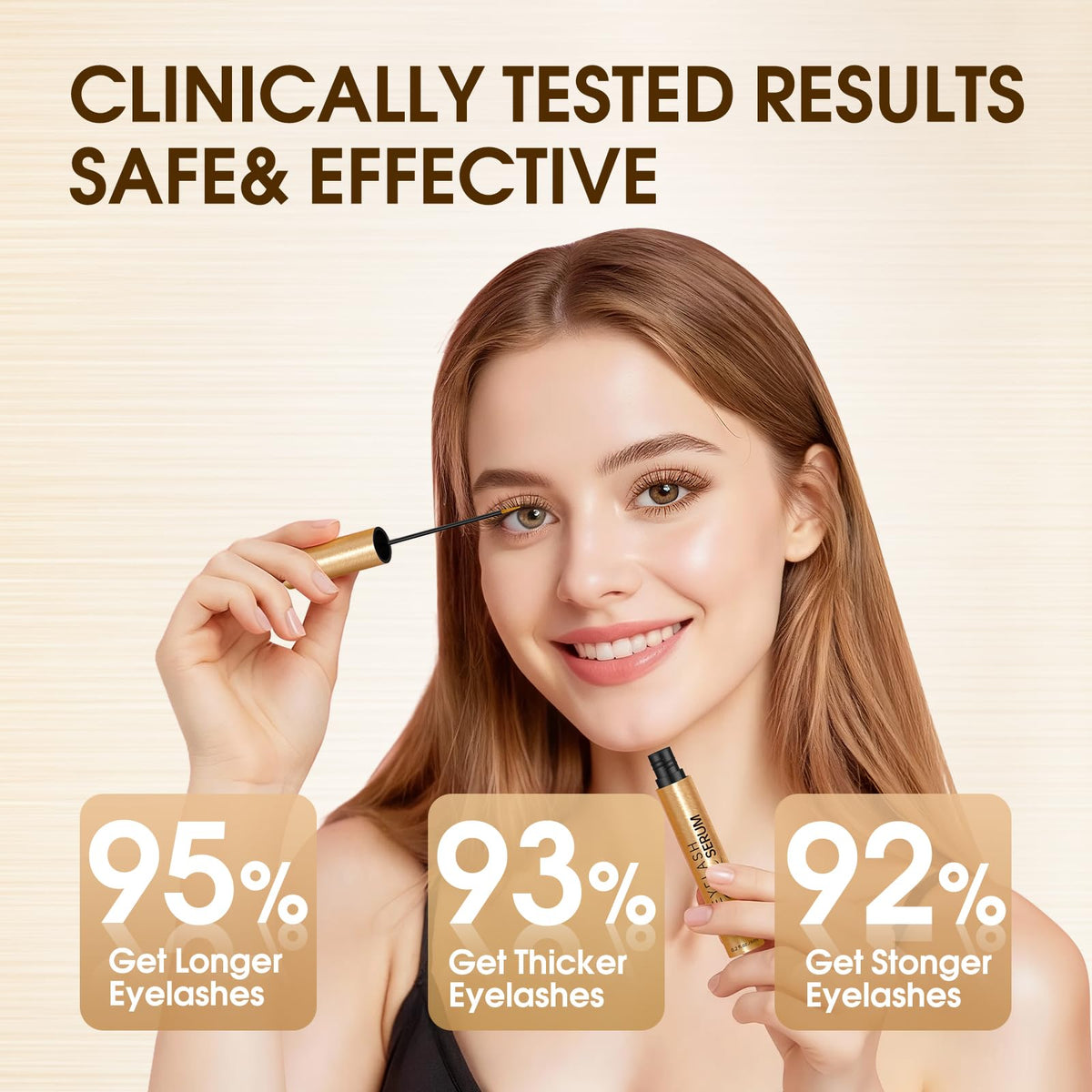 BIYSBER clear serum drop on skin demonstrating lightweight absorbent texture
