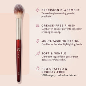 BK BEAUTY 108 bristle close-up revealing soft vegan fibers for gentle blending