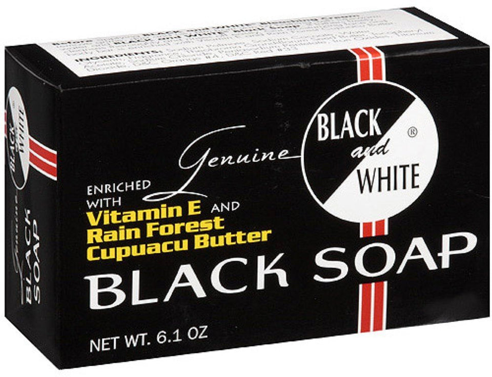 Black and White front packaging showing moisturizing bar for clean skin