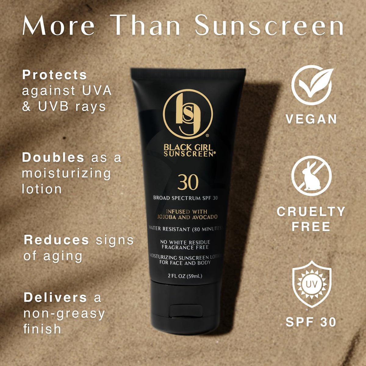Black Girl Sunscreen applied on arm blending clear for melanin-rich skin