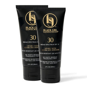 Black Girl Sunscreen front packaging showing SPF 30 and benefits