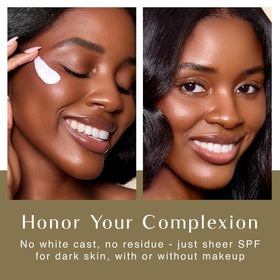 Black Girl Sunscreen texture close-up showing gel clarity and quick absorbency benefit