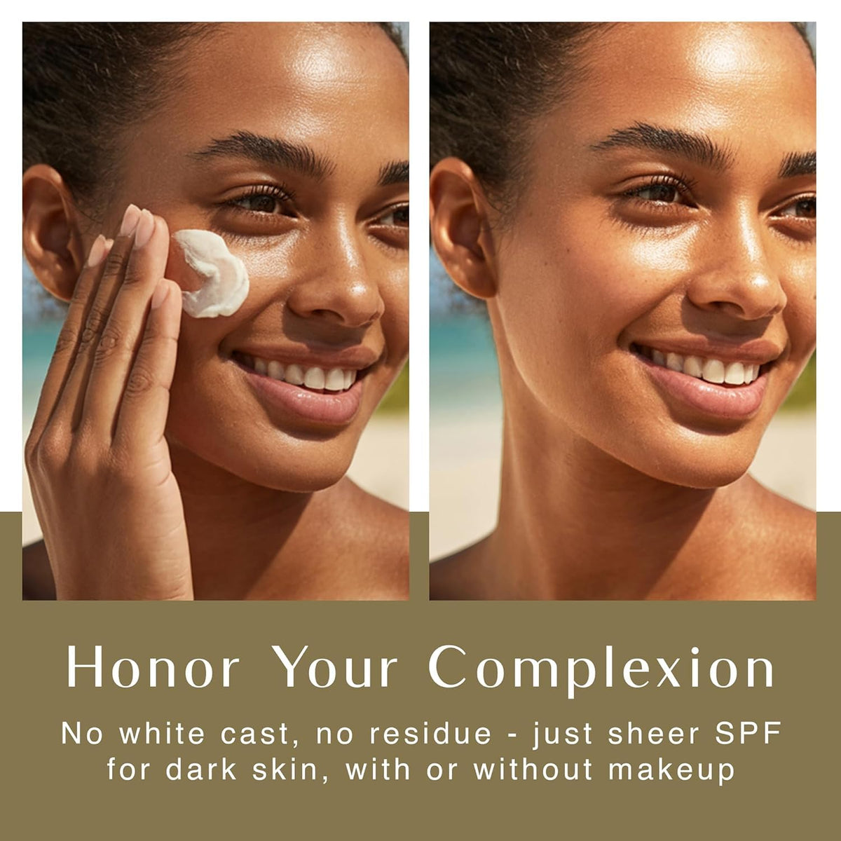 Black Girl Sunscreen lotion texture close-up highlighting smooth absorption