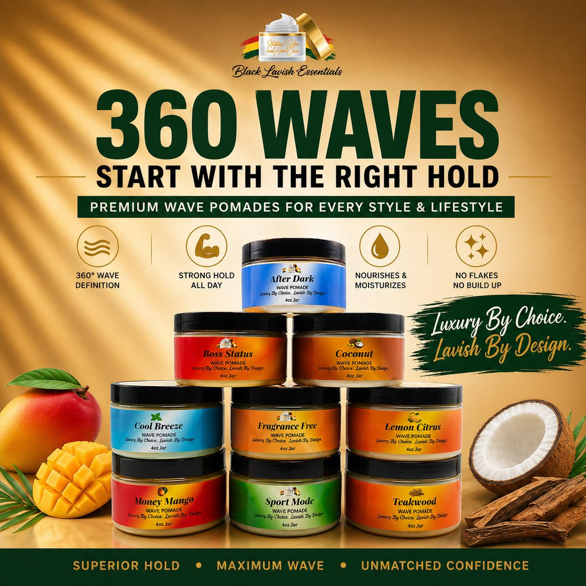 Black Lavish Essentials raw shea and mango butter close-up showing natural nourishment