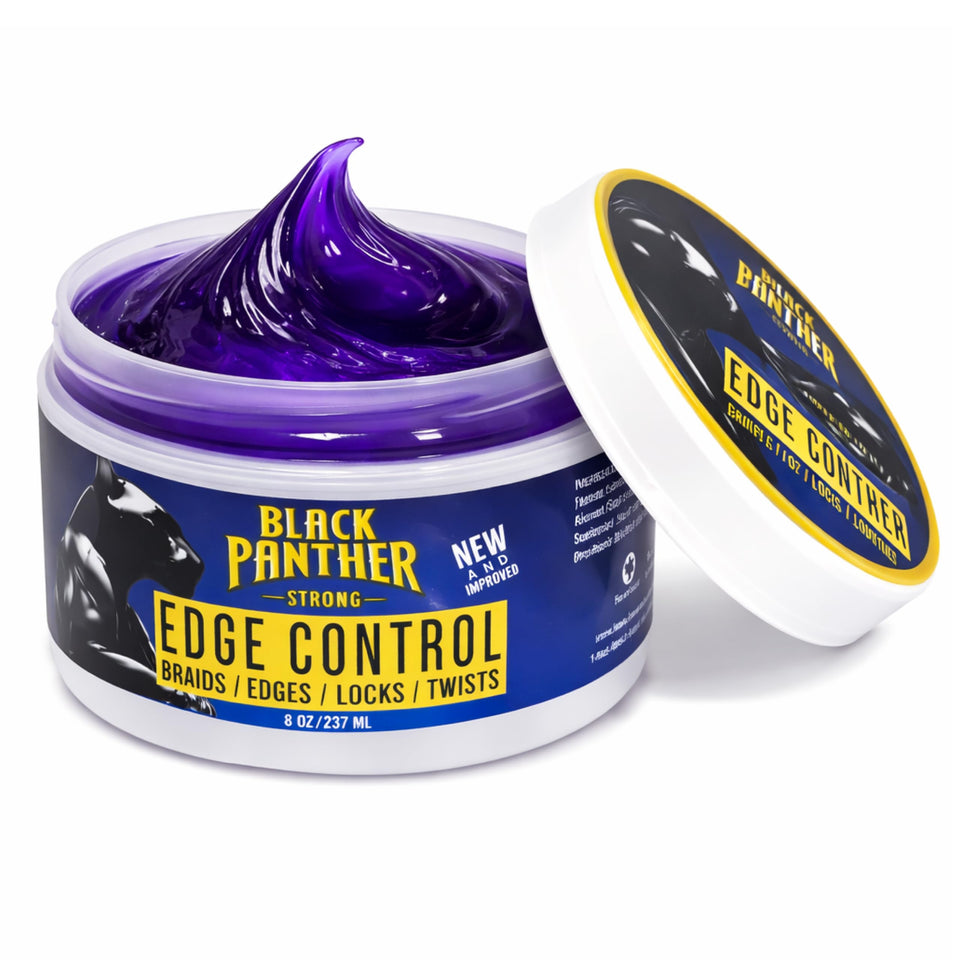 Black Panther Strong front label showing product name and 8 oz size and benefits