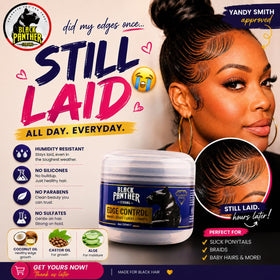 Black Panther Strong open jar texture close-up showing smooth, non-greasy gel