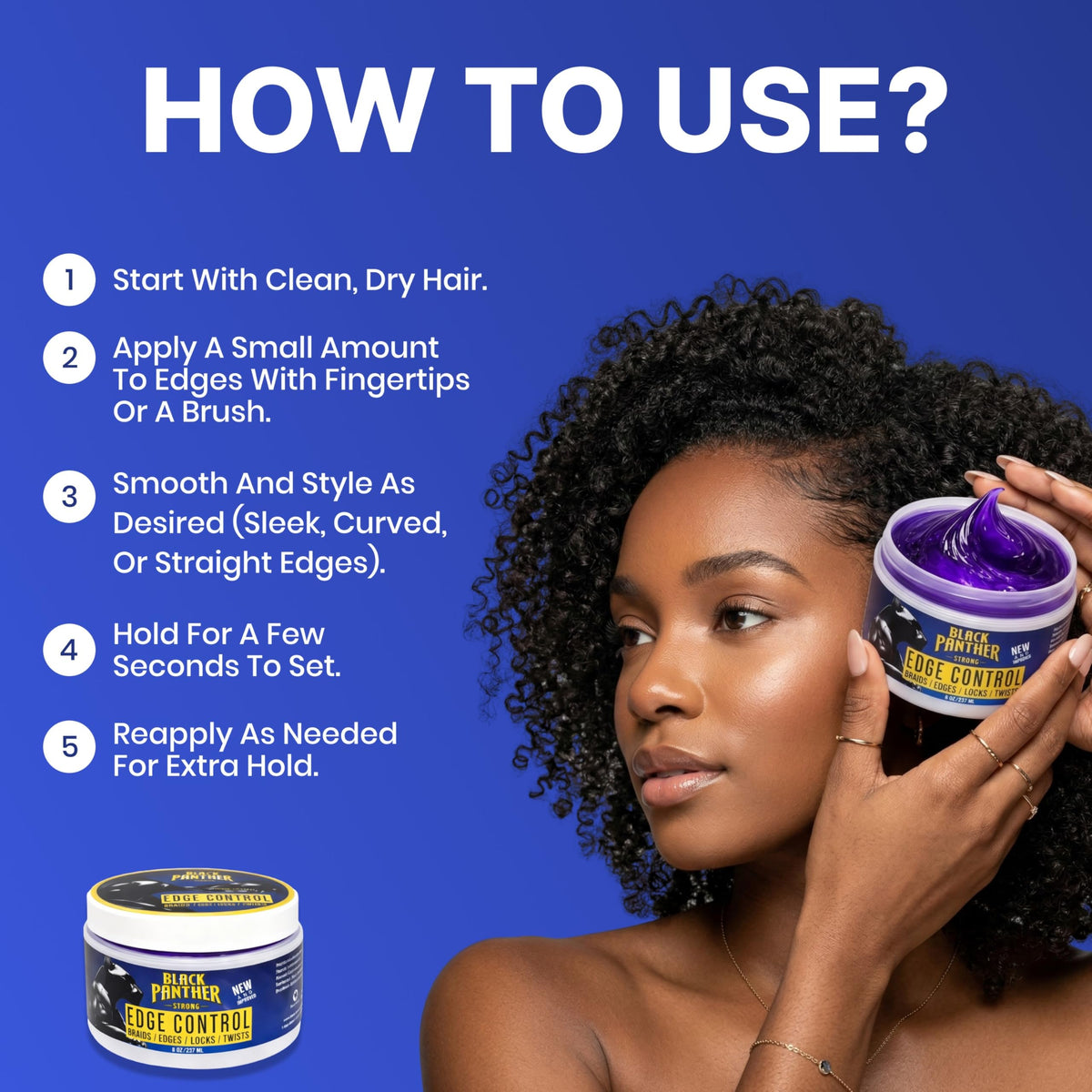 Black Panther Strong used by stylist to lay edges for long-lasting style