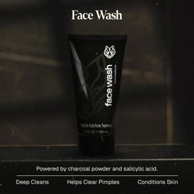 Black Wolf close-up texture and lather highlighting exfoliating action