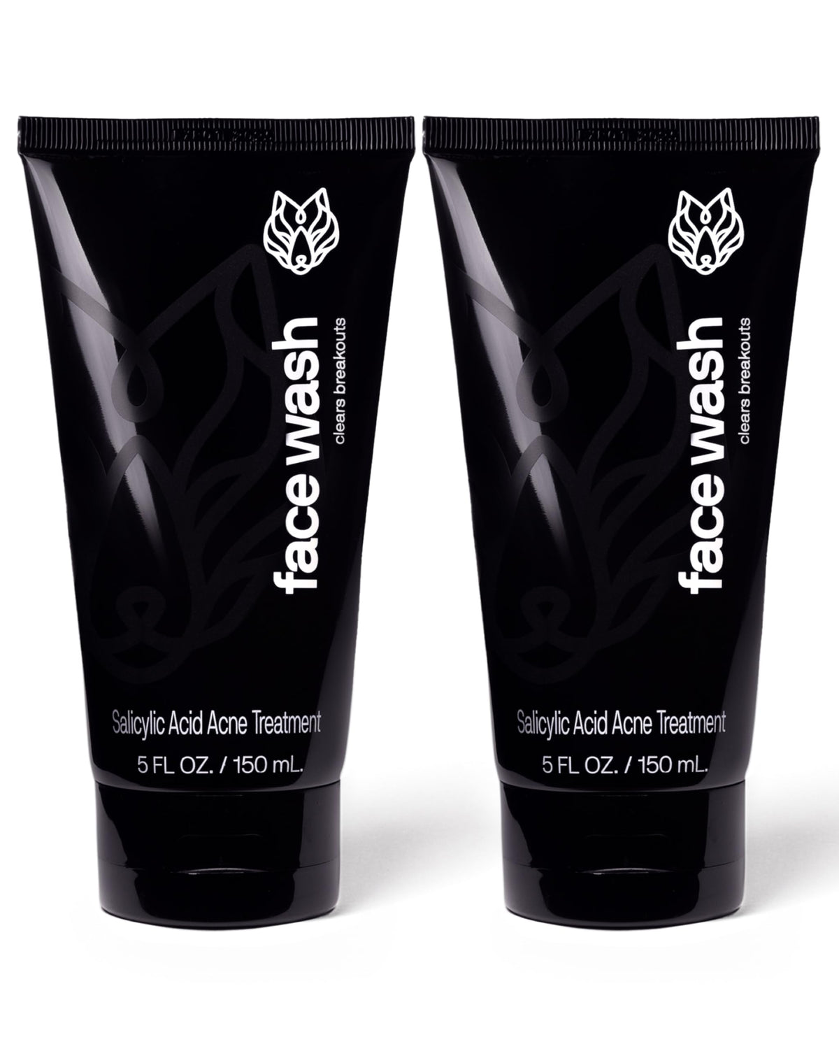 Black Wolf front packaging showing two bottles for clear, convenient cleansing