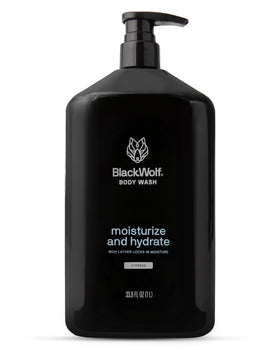 Black Wolf front packaging showing sandalwood scent and 1L size for value