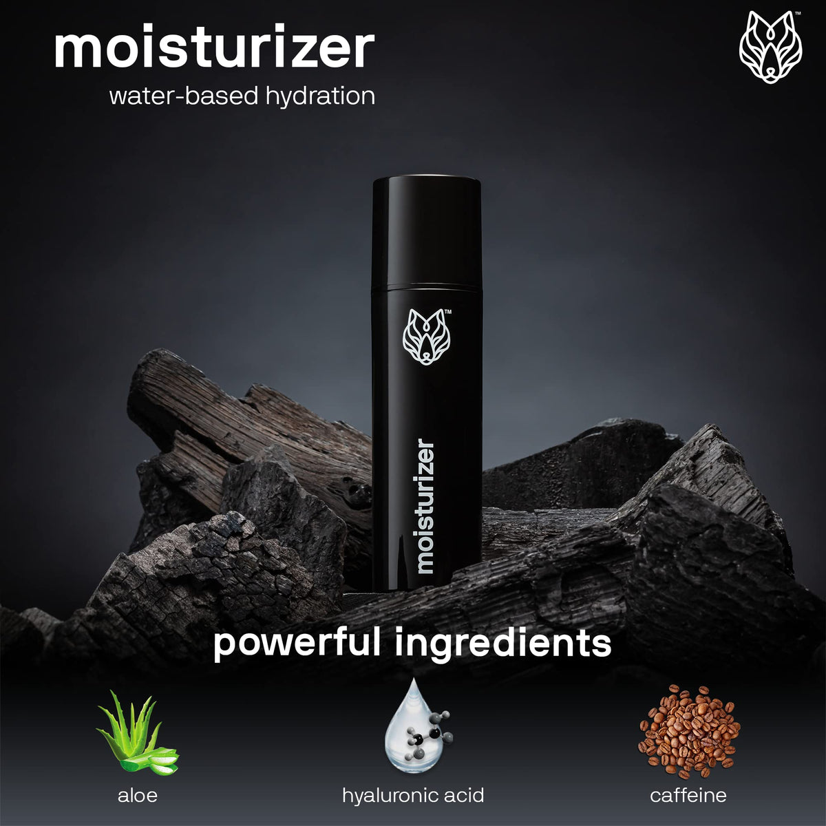 Black Wolf gel texture closeup highlighting lightweight water-based feel and fast absorption