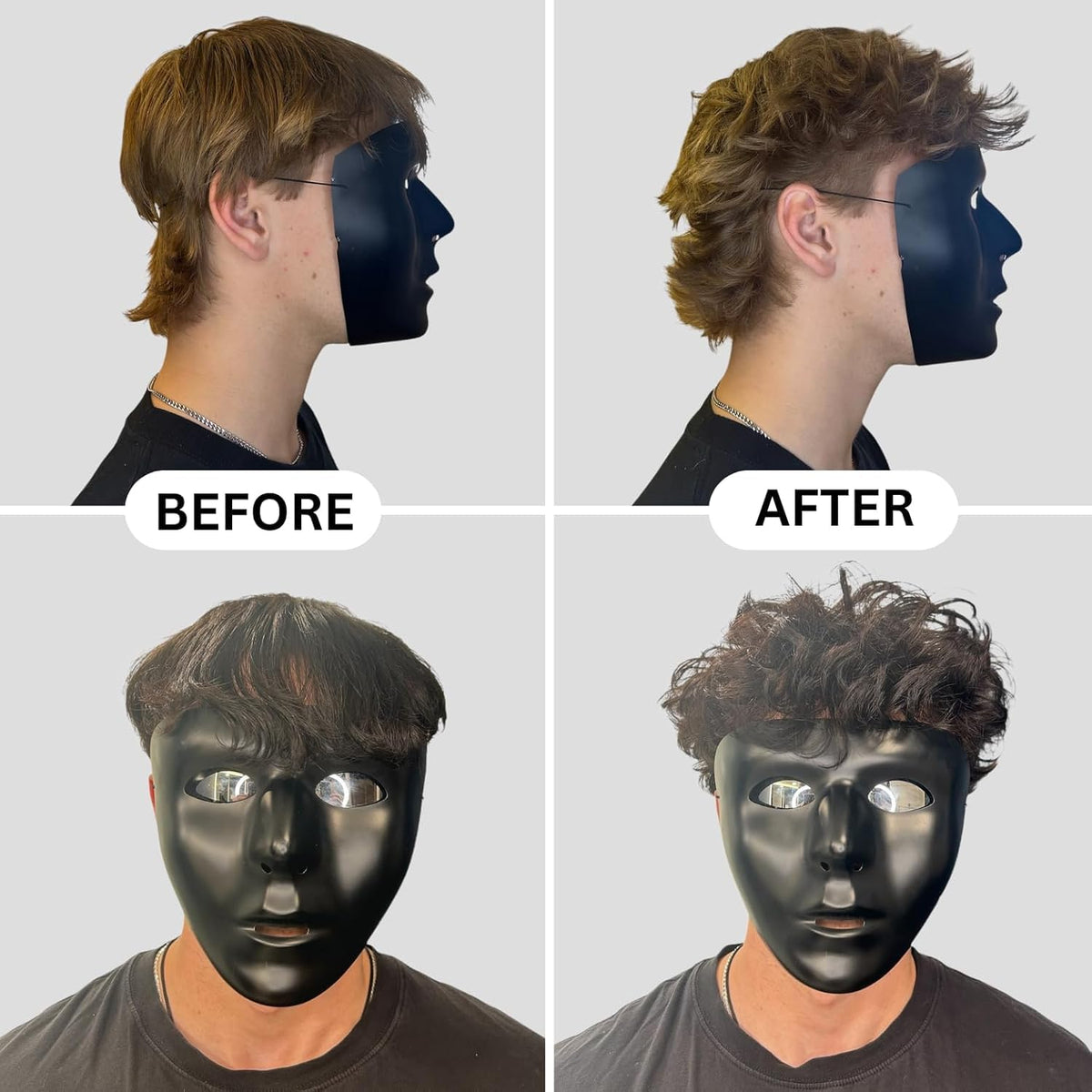 BlackMask application in hand demonstrating quick, mess-free styling benefit
